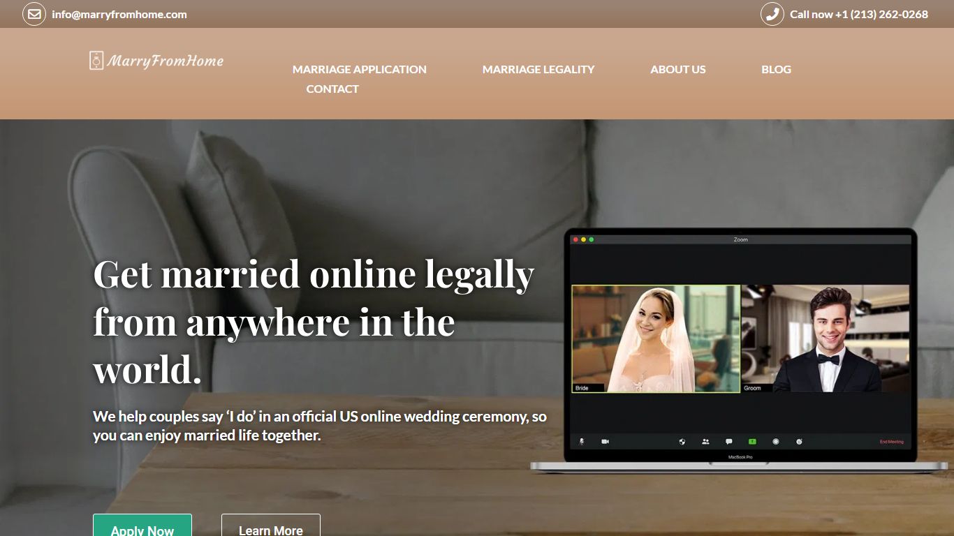 Get Married Online Legally Under US Law - MarryFromHome