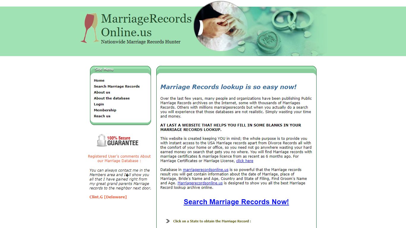 Marriage Records Online, USA Public Marriage Record
